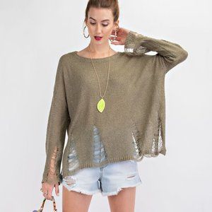 easel Distressed Sweater
